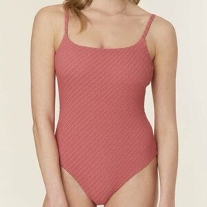 NEW Andie The Jetties One Piece Size Large Color Pink Red